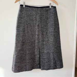 Ann Taylor Wool Sparkle Herringbone Skirt 6 NWT